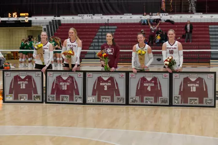 The Montana Grizzlies faced off against the Sacramento State Hornets on Senior Day at Robin Selvig Court inside Dahlberg Arena on November 18, 2023 in Missoula, Montana.