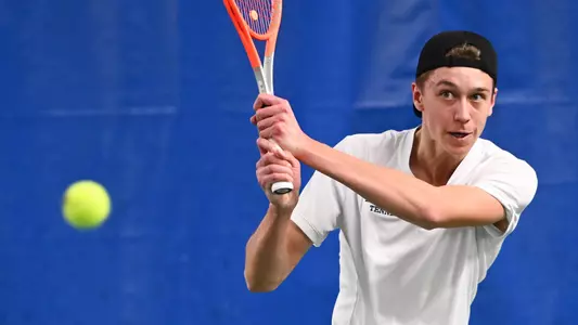 The University of Montana men’s tennis team plays against Eastern Washington at PEAK Racquet Club in Missoula on Sunday, March 5, 2023.