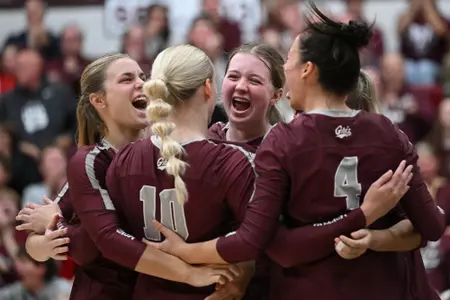 Montana beat Montana State in the first meeting of the Brawl of the Wild this season in three straight sets at Dahlberg Arena on September 29, 2023.