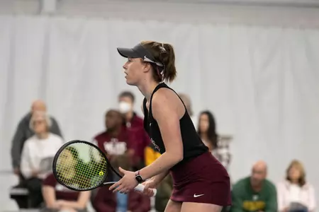 Rosie Sterk waits for the ball against the Idaho Vandals on March 23, 2023 at PEAK Fitness. The Grizzlies beat the Vandals 5-2.