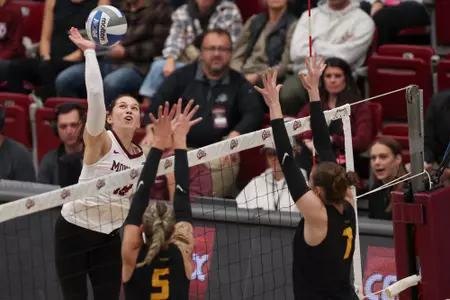 The University of Montana volleyball teams takes on Idaho Vandals team, UM defeats them in all three sets on October 10, 2024.