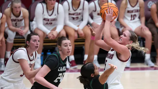 The Montana Grizzly women’s basketball team loses against the Cal Poly Mustangs, 65-55, on November 14, 2024.