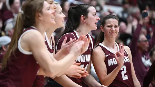 The Lady Griz play Montana State at Robin Selvig Court inside Dahlberg Arena on February 17, 2024 in Missoula, Montana.