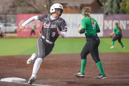 The Montana Grizzlies host the Northern Daktoa Fighting Hawks for a doubleheader at the Grizzly Softball Field on March 22, 2024 in Missoula, Montana.