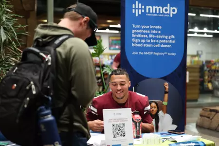 Scenes from the NMDP registration drive on April 25, 2024, in Missoula, Mont.