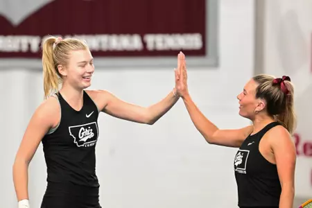 Montana played Sacramento State in a Big Sky Conference tennis match at the Peak on April 5, 2024 in Missoula, Montana.