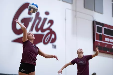 Scenes from Montana’s first volleyball practice on August 8, 2024 at the Adams Center.