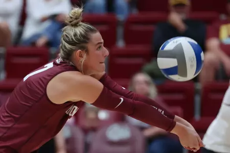 Alexis Batezel (7) hits the ball during a game between the Montana Grizzlies and the Northern Colorado Bears in Dahlberg Arena on Thursday, Sept. 26, 2024 in Missoula, Montana.