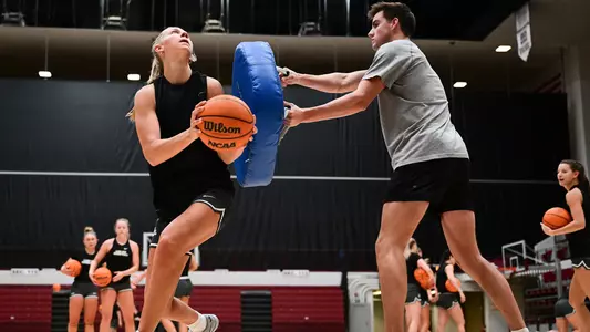 The Lady Griz open their season with a team practice on Sept. 24, 2024 at Dahlberg Arena.