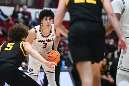 Montana Grizzlies play the Idaho Vandals at Robin Selvig Court inside Dahlberg Arena on January 20, 2025, in Missoula, Montana.