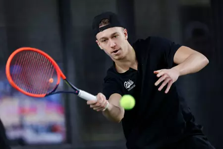 The Montana Grizzlies go against the North Dakota Hawks on Jan. 25, 2025, at the PEAK Racquet Club, in Missoula, Montana.