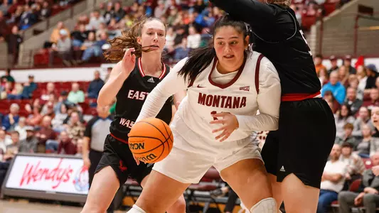 The Montana Lady Griz defeat the Eastern Washington Eagles 78-70 on January 2nd, 2025 in Dahlberg Arena in Missoula, Montana.