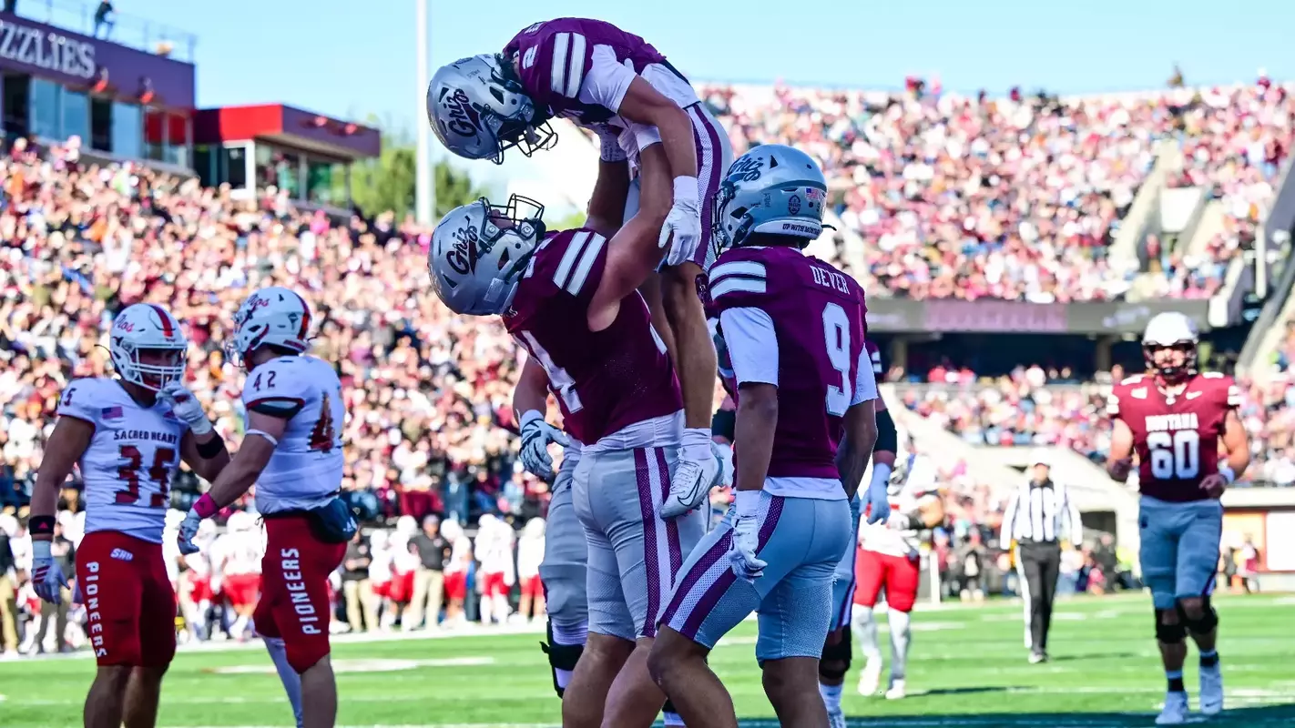 The Grizzlies play Sacred Heart University at Washington-Grizzly Stadium on October, 18, 2025 in Missoula, Montana.