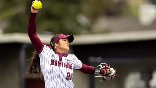 The University of Montana Grizzly softball team plays MSU Billings at a home game in Missoula, Montana on October 4, 2025.