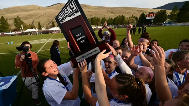 Montana beat Weber State in a shootout to clinch the Big Sky Tournament Title at South Campus Stadium on November 9, 2025 in Missoula, Montana