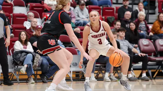 The Lady Griz go up against the Utah Utes on November 29, 2025, in Dahlberg Arena in Missoula, Montana