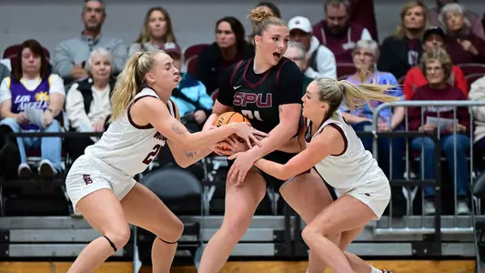 The Lady Griz plays against the Seattle Pacific Falcons at Dahlberg Arena on Tuesday, Nov. 4, 2025.