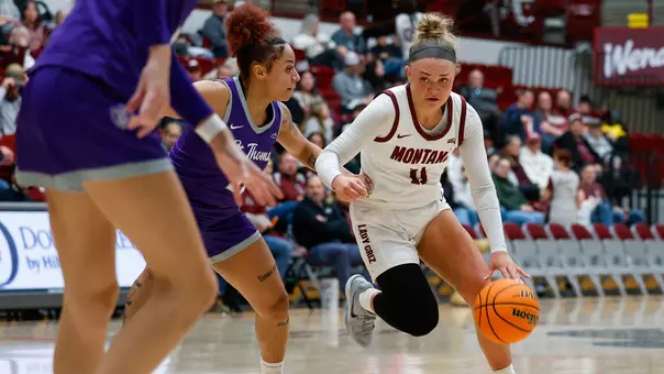 The Lady Griz played against the University of St. Thomas Tommies in Dahlberg Arena, in Missoula, MT, on December 6, 2025.