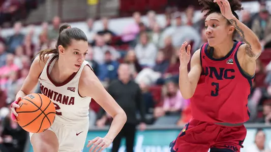 The Montana women’s basketball team defeats Northern Colorado, 70-64, at the Dahlberg Arena on February 6, 2025.