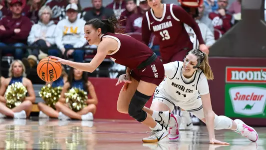 The Montana Grizzlies play against Montana State at Robin Selvig Court inside Dahlberg Arena on January 25, 2025 in Missoula, Montana.