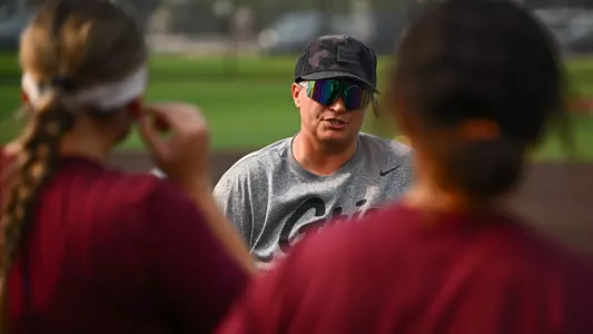 The Montana Grizzlies practices at Grizzly Softball Stadium on Sept. 10, 2024 in Missoula, Montana.