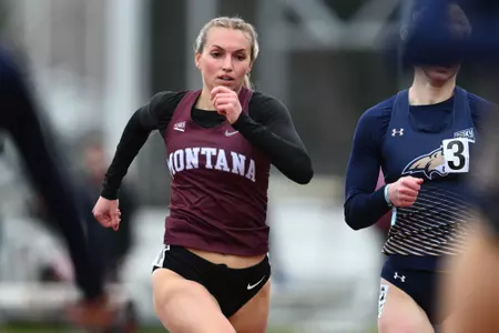 University of Montana athletes compete in the Al Manuel Invitational in Missoula on Saturday, March 29, 2025.