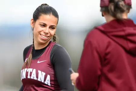 University of Montana athletes compete in the Al Manuel Invitational in Missoula on Saturday, March 29, 2025.