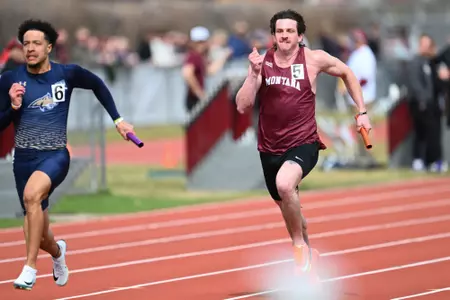 University of Montana athletes compete in the Al Manuel Invitational in Missoula on Saturday, March 29, 2025.