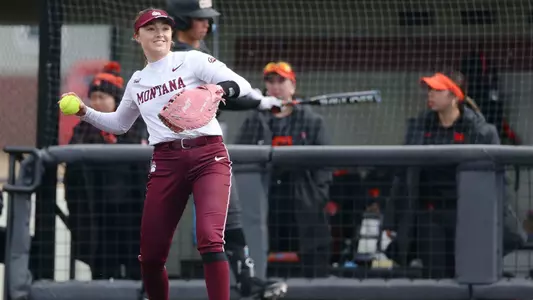 Montana softball goes against Oregon State on Friday March 22, 2025, in Missoula, Montana.