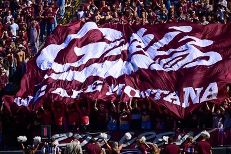 The Montana Grizzlies face off with the Western Carolina Catamounts at Washington-Grizzly Stadium on September 21, 2024 in Missoula, Montana.