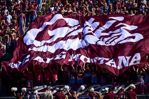 The Montana Grizzlies face off with the Western Carolina Catamounts at Washington-Grizzly Stadium on September 21, 2024 in Missoula, Montana.