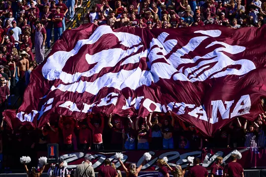 The Montana Grizzlies face off with the Western Carolina Catamounts at Washington-Grizzly Stadium on September 21, 2024 in Missoula, Montana.