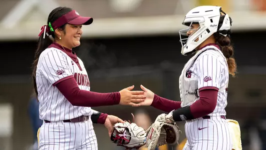 The University of Montana Grizzly softball team plays MSU Billings at a home game in Missoula, Montana on October 4, 2025.