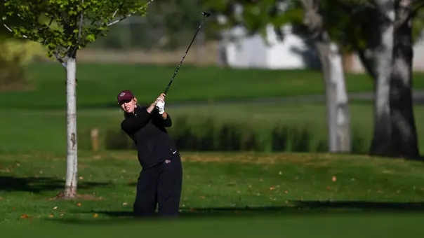 The University of Montana women’s tennis team play at Missoula Country Club golf course on Monday, Sept. 28, 2026.