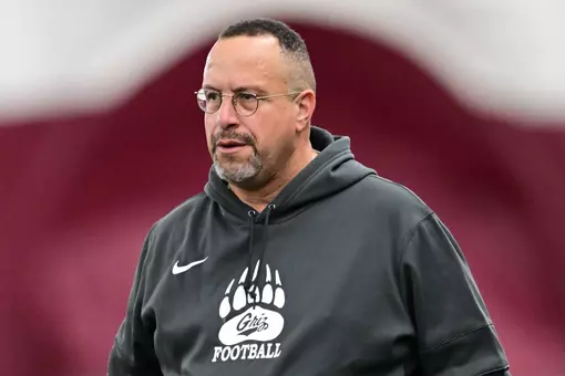Montana Football practices on March 2, 2026 in the Indoor Practice Facility.