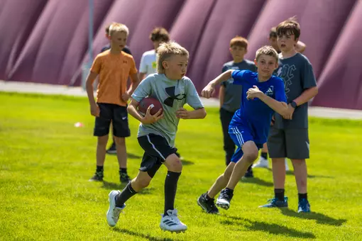 Scenes from football kids’ camp on Jun. 24, 2026, in Missoula, Mont.