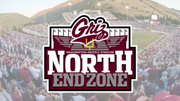 A wide angle shot of the Griz football team taking on an opponent inside Washington Grizzly Stadium under the lights.