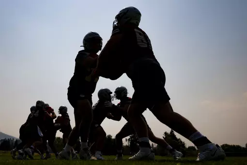 Scenes from the Montana Grizzlies practice at Dornblaser field on Monday, August. 3, 2026.