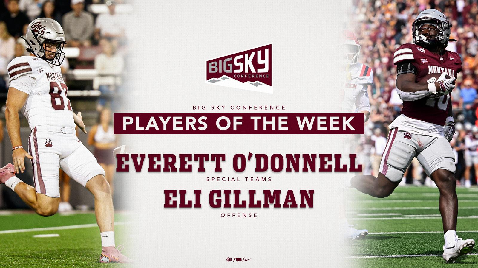 Montana football: Gillman and O’Donnell earn Big Sky weekly honors