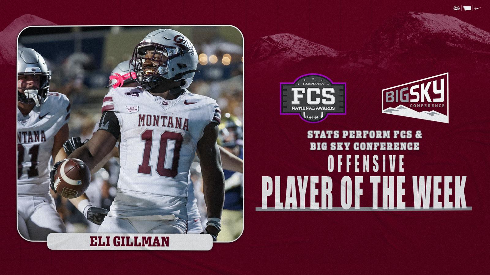 Montana football: Gillman sweeps weekly awards after record-breaking performance