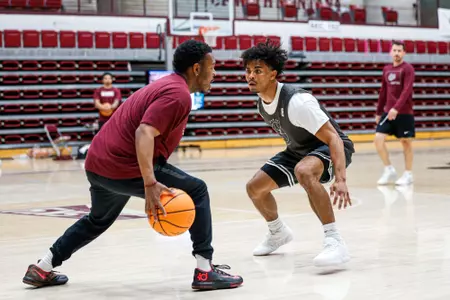 The Montana Grizzlies mens basketball team practices in Dahlberg Arena on Wednesday, September 23, 2026, in Missoula, Montana.