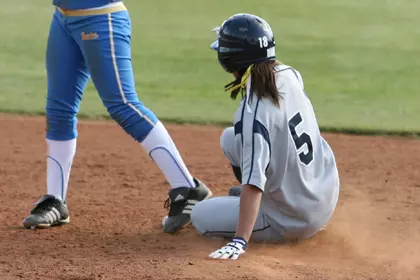 Alexis Villamor Sliding Into Second Base