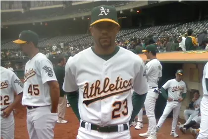 Former UCR Baseball Player Stephen Bishop As David Justive In "Moneyball"