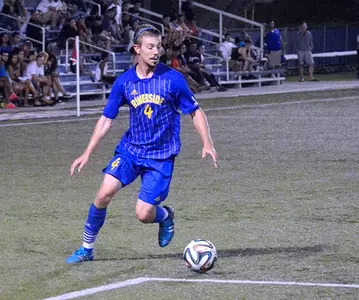 Copley's Header With 10 Seconds Left In Regulation, Miguel's OT Score Keep Men's Soccer Playoff Hopes Alive Image