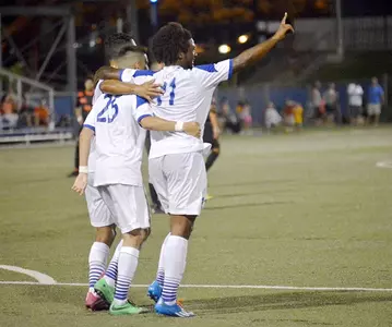 Michael Salazar Post Goal Holding Up No. 1