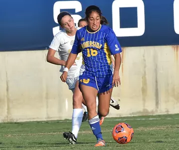 Women's Soccer Engages In Epic Slugfest With Fullerton, but 2nd Half PK Gives Titans, 1-0 Win Image