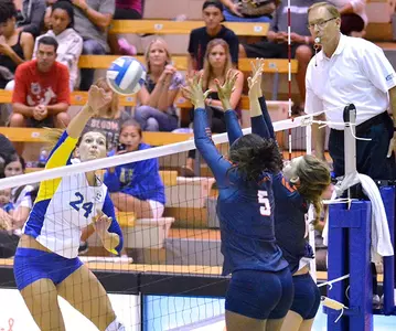 Volleyball Triumphs In Five Set Thriller Over CSUN Image