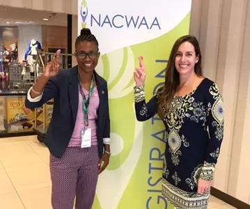 Jill Woods '99 and Tamica Smith Jones at NACWAA