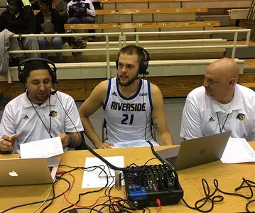 Alex Larsson postgame radio interview Pep Fernandez and Geoff Gorham