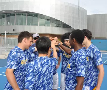 Men's Tennis Team Huddle